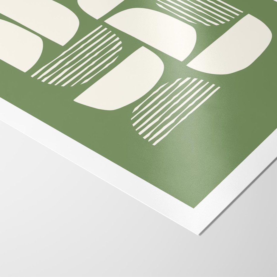 Plakat bez ramy 21x30 - Migotliwe Formy - geometryczne boho kształty na brązowym, oliwkowym tle