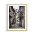 Plakat w ramie 50x70 - Malownicza uliczka we Włoszech - uliczka, Włoch - rama drewno