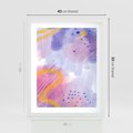 Plakat w ramie 40x50 - Migotliwe Wnętrza Kształtów - abstrakcyjny plakat, pastelowe kolory - rama biała