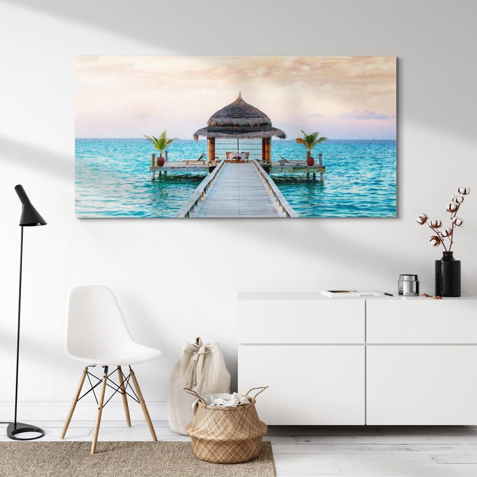 Obraz na płótnie 140x70 - Morski Pomost - morze, pomost