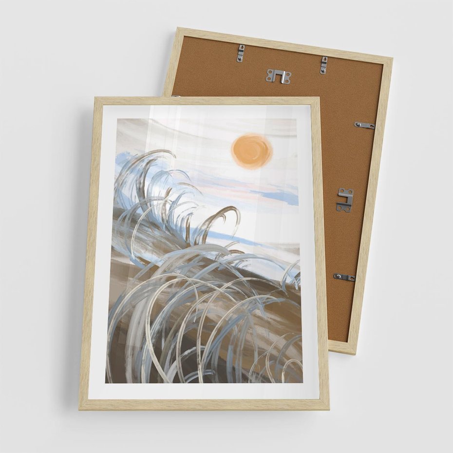 Plakat w ramie 50x70 - Zaklęty Wschód - akwarela, obraz - rama drewno