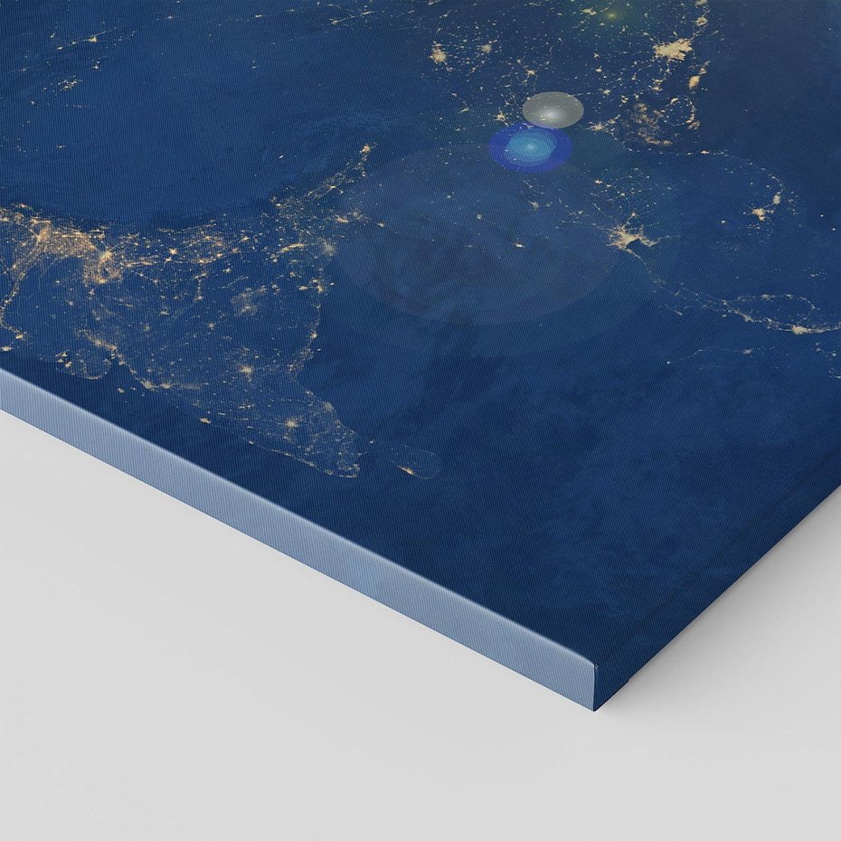 Obraz na płótnie 120x80 - Spotkanie księżyca i Ziemi - księżyc, ziemia