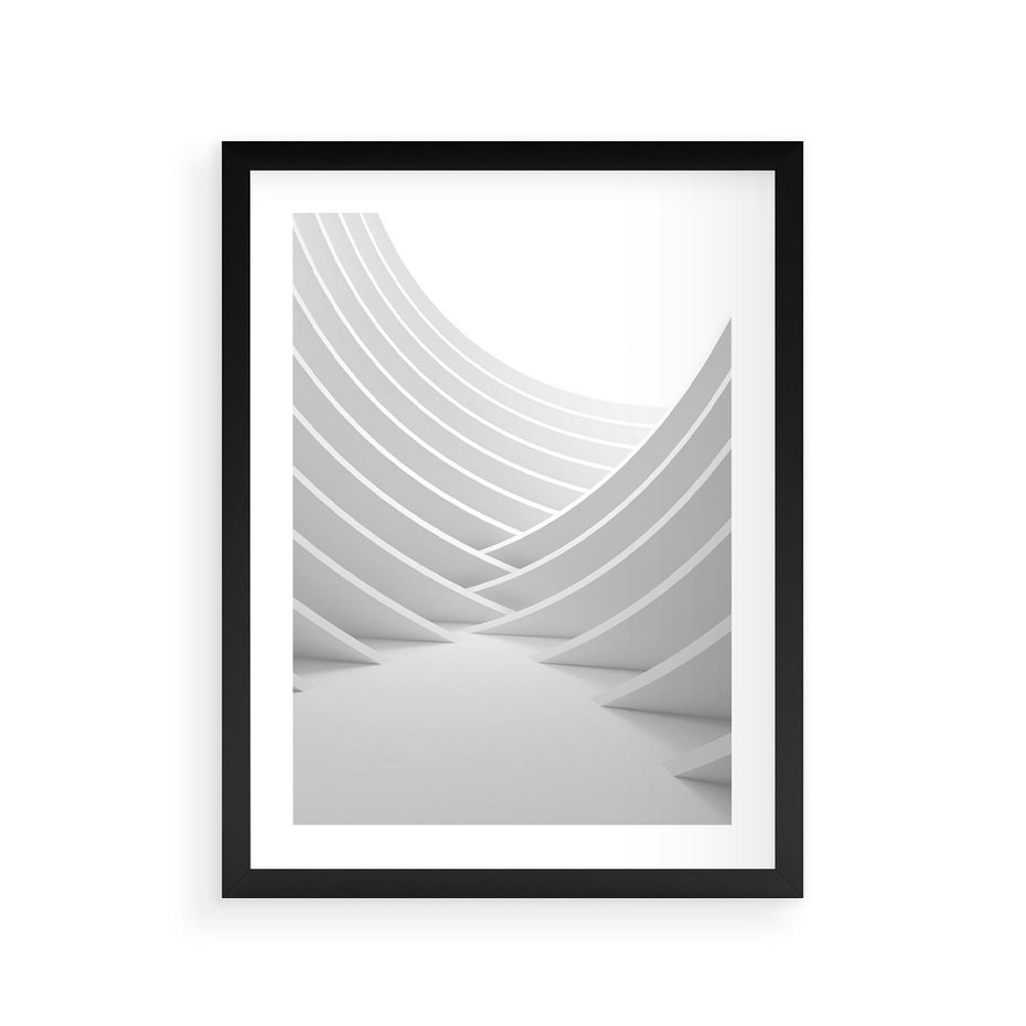 Plakat w ramie 30x40 - Nowoczesna Ekspresja - abstrakcja, 3D - rama czarna