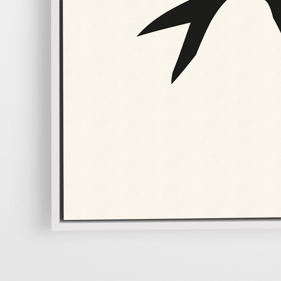 Obraz w ramie 70x100 - Kreatywne Echa - jaskółki, minimalizm - rama biała