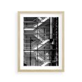 Plakat w ramie 30x40 - Schody do architektonicznej przestrzeni - schody, architektura - rama drewno