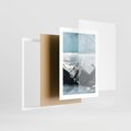 Plakat w ramie 30x40 - Magia Zimy w Górach - góry, śnieg - rama biała