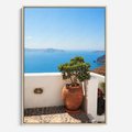 Obraz w ramie 70x100 - Santorini - oaza greckiej wyspy - Santorini, grecka - rama drewno
