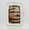 Plakat w ramie 50x70 - Rustykalna Whisky - beczka whiskey, jack daniel's - rama drewno