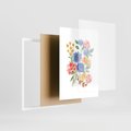 Plakat w ramie 30x40 - Kwiatowe Światło - akwarelowe kwiaty, bukiet - rama biała
