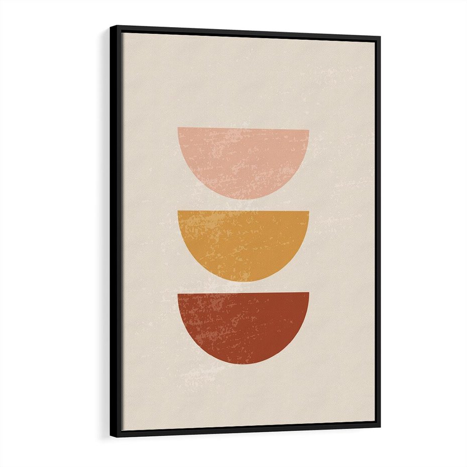 Obraz w ramie 70x100 - Geometryczne Wibracje - boho plakat, geometryczny - rama czarna