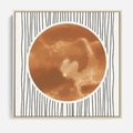 Obraz w ramie 80x80 - Eteryczne Krągłe Echa - boho obraz, geometria - rama drewno