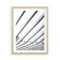 Plakat w ramie 50x70 - Czarno-Biała Fotografia Architektury - nowoczesna architektura, bialo czarny - rama drewno