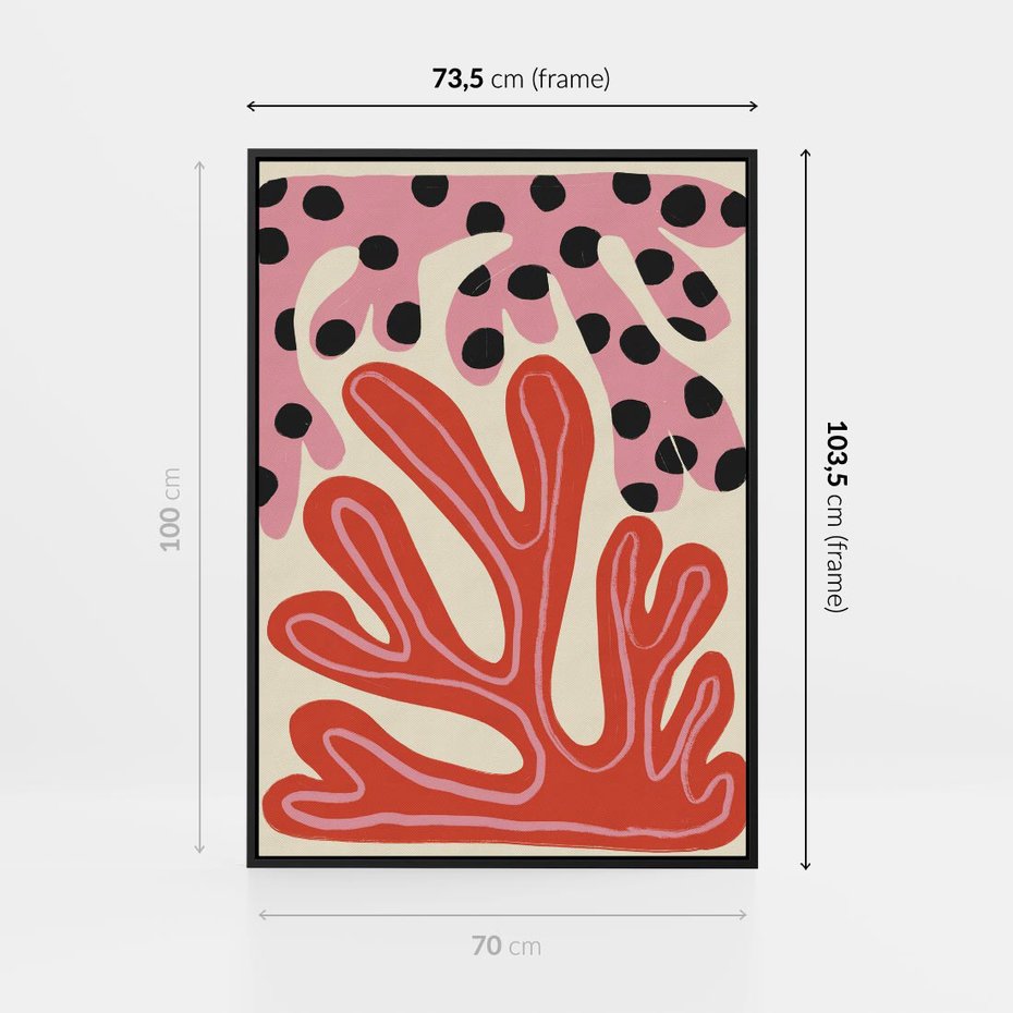 Obraz w ramie 70x100 - Księga Pastelowych Impulsów - abstrakcyjny obraz, plakat - rama czarna