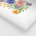 Plakat w ramie 40x50 - Migocące Widoki Kwiatów - akwarelowe polne kwiaty, minimalistyczny plakat - rama biała