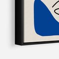Obraz w ramie 70x100 - Rozbijające Granice Kształtów - abstrakcyjny obraz, przypomina twarz - rama czarna