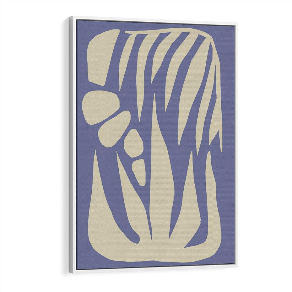 Obraz w ramie 70x100 - Kształty Niewidzialnych Granic - abstrakcyjna sztuka, skandynawski styl - rama biała