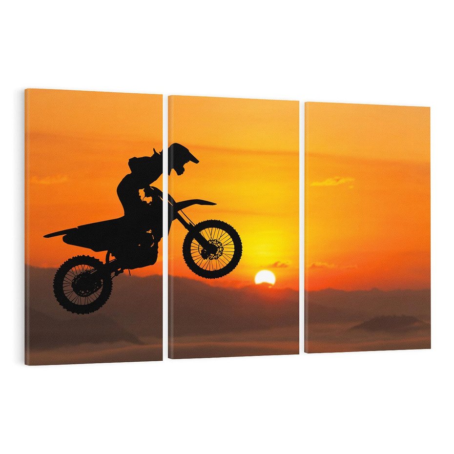 Obraz na płótnie 120x80 - Adrenalina motocyklowego motocrossu - motocykl, motocross