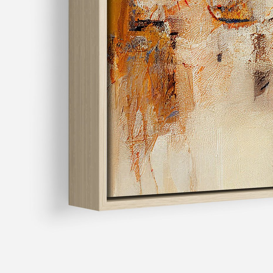 Obraz w ramie 70x100 - Odbicie utraconych barw - abstrakcja, tekstury farb - rama drewno