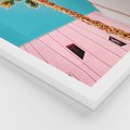 Zestaw obrazy w ramie 50x70 galeria - Plaża, palmy, morze, wakacje - rama biała