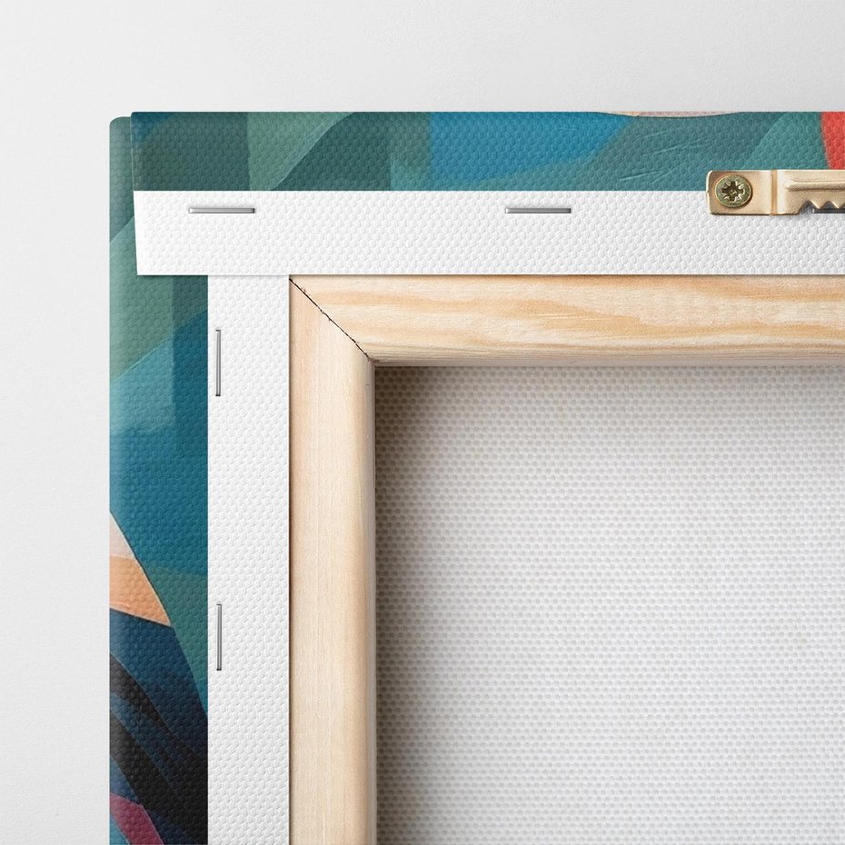 Obraz na płótnie 70x70 - Flamingo - postać flaminga, kubizm