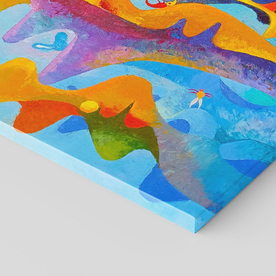 Obraz na płótnie 100x70 - Płomienne Tańce Abstrakcji - energetyczna abstrakcja, dziwne formy