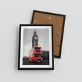 Plakat w ramie 30x40 - Autobusy w tętniącym życiem Londynie - Londyn, autobus - rama czarna
