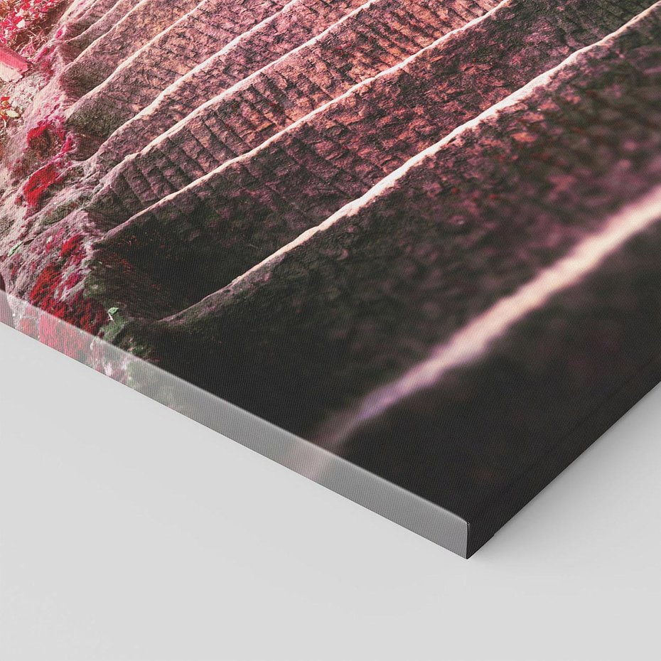 Obraz na płótnie 80x120 - Schody prowadzące do nieznanych ścieżek - schody, ścieżka