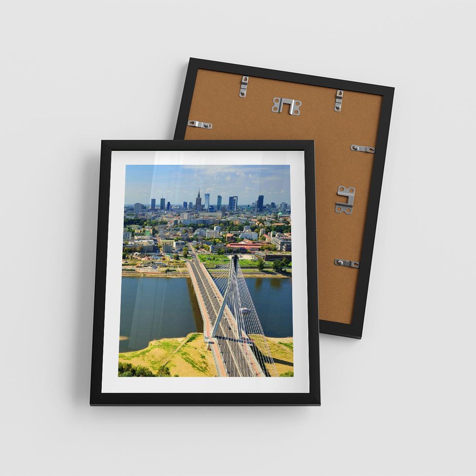 Plakat w ramie 40x50 - Most w metropolii - most, miato - rama czarna