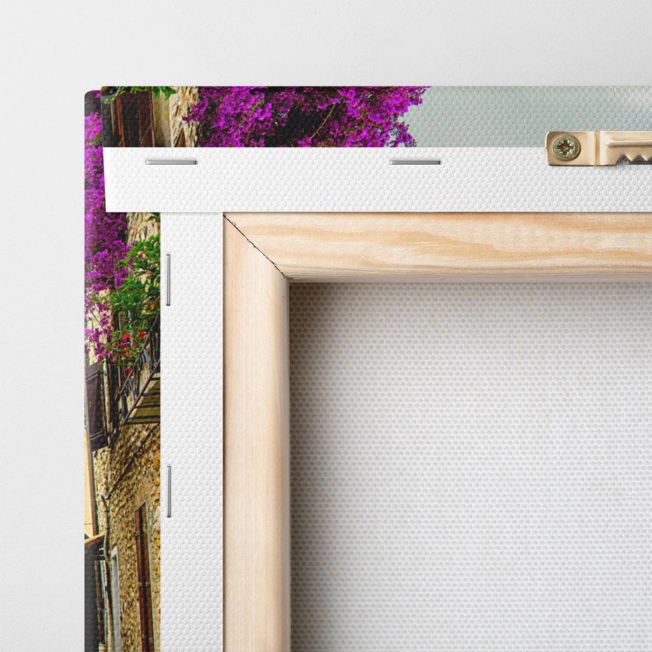 Obraz na płótnie 120x40 - Urok francuskiej uliczki - Francja, uliczka