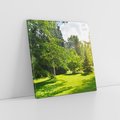 Obraz na płótnie 80x80 - Ogród: urok drzew i roślinności - ogród, drzewa