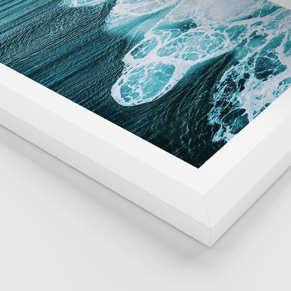 Plakat w ramie 40x50 - Morska potęga - morze, ocean - rama biała