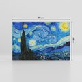 Obraz na płótnie 70x50 - "Gwiaździsta noc" (1889) Vincent van Gogh - Reprodukcja - reprodukcja, obraz na płótnie