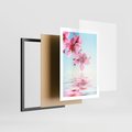 Plakat w ramie 50x70 - Magia kwitnącej wiśni - kwitnąca, wiśnia - rama czarna