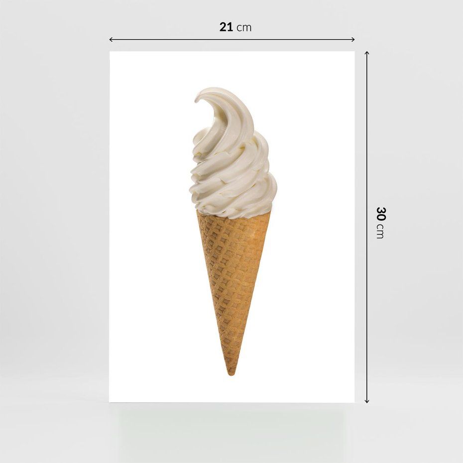 Plakat bez ramy 21x30 - Rozkoszna Chłodząca Radość - lody, lód