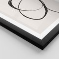 Plakat w ramie 50x70 - Modernistyczne Refleksje - abstrakcyjne szkicowane linie, minimalizm - rama czarna