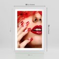 Plakat w ramie 50x70 - Piękno manicure: kolory i elegancja - paznokcie, manicure - rama biała