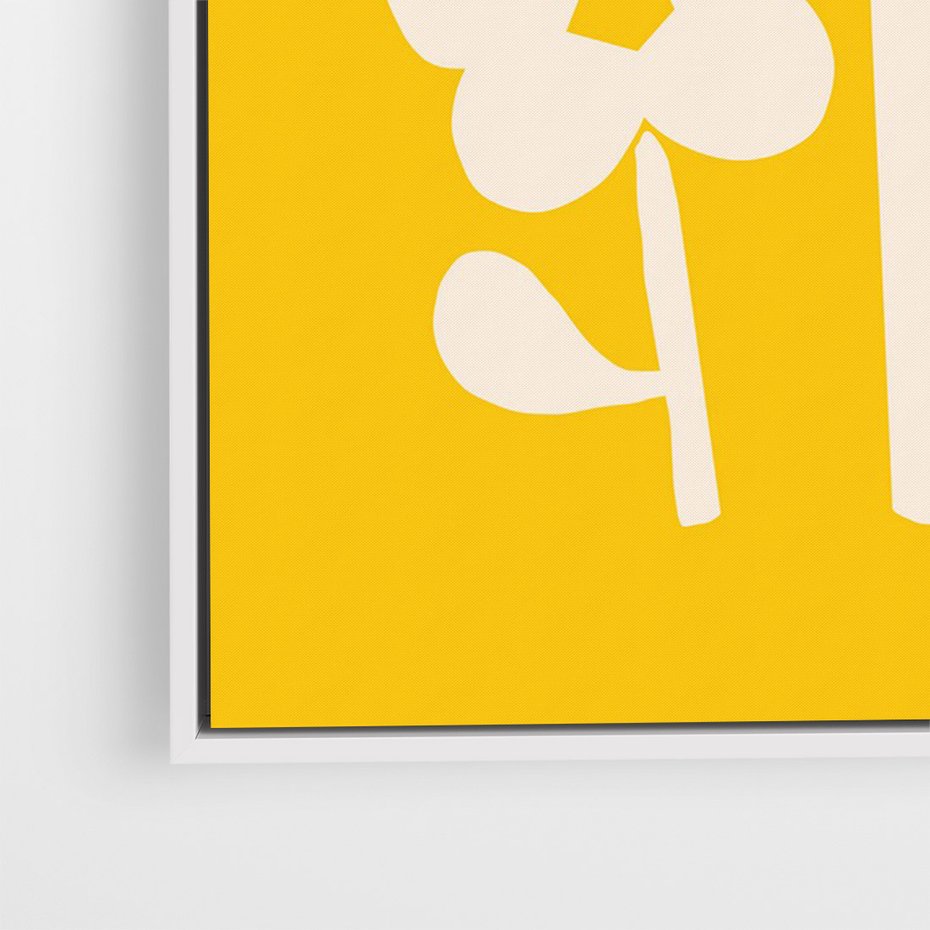 Obraz w ramie 80x120 - Bezgraniczne Impulsy - abstrakcyjny kwiat, plakat - rama biała