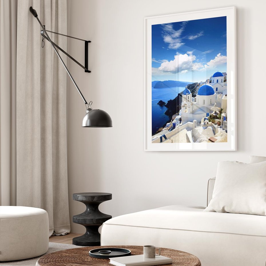 Plakat bez ramy 30x40 - Magiczne Widoki - Santorini, perspektywa
