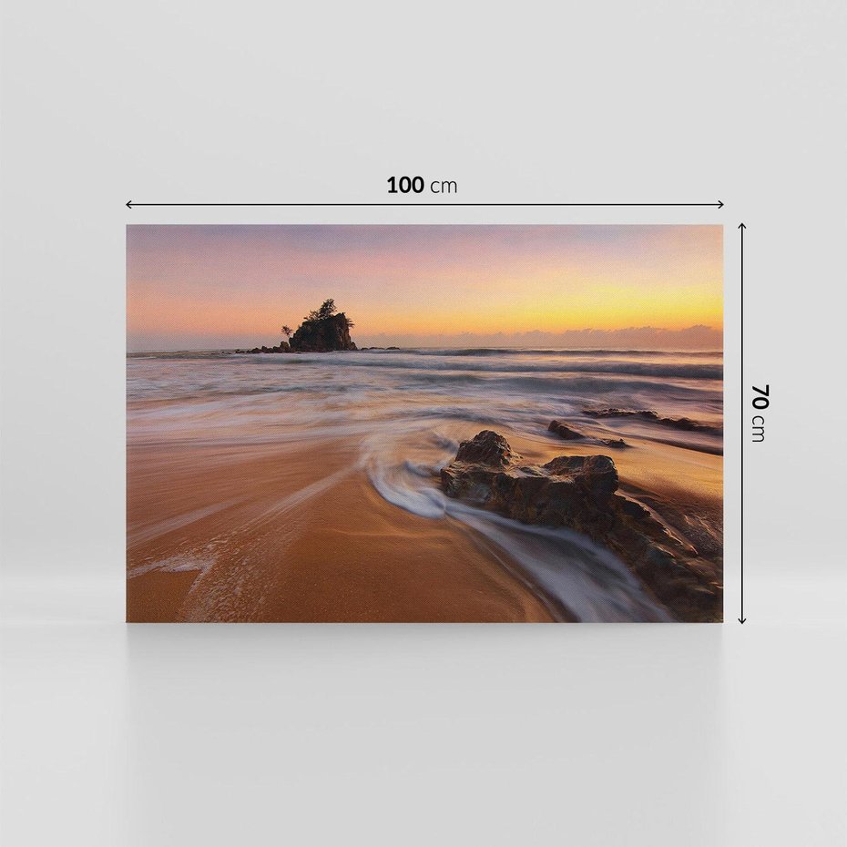 Obraz na płótnie 100x70 - Skały nad morzem - morze, plaża