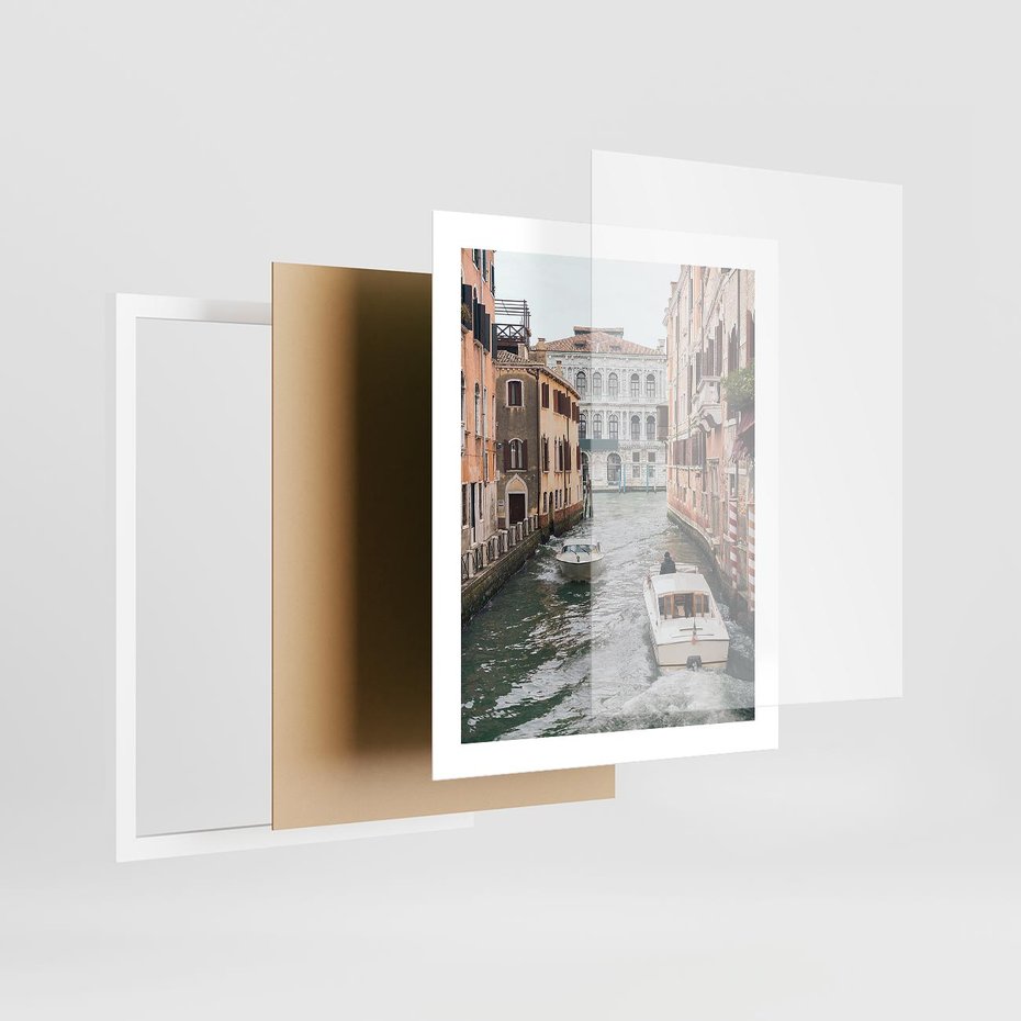 Plakat w ramie 40x50 - Wenecja na Twojej Ścianie - wenecja, kanały - rama biała