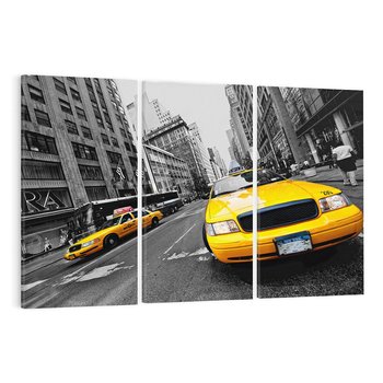 Obraz na płótnie 120x80 - Dynamiczny TAXI w Nowym Jorku - TAXI, NY