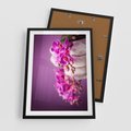 Plakat w ramie 50x70 - Relaksująca orchidea w spa - spa, orchidea - rama czarna