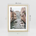 Plakat w ramie 30x40 - Wenecja na Twojej Ścianie - wenecja, kanały - rama drewno