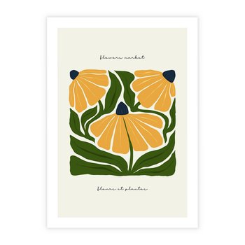 Plakat bez ramy 30x40 - Kreatywne Wibracje - sztuka nowoczesna, kolorowe kwiaty