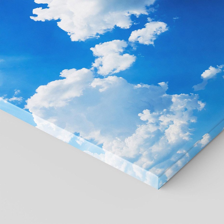 Obraz na płótnie 30x30 - Niebiańska panorama: Słońce, niebo i chmury - niebo, słońce