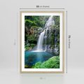 Plakat w ramie 50x70 - Tropikalny Wodospad - wodospad, tropikalny - rama drewno