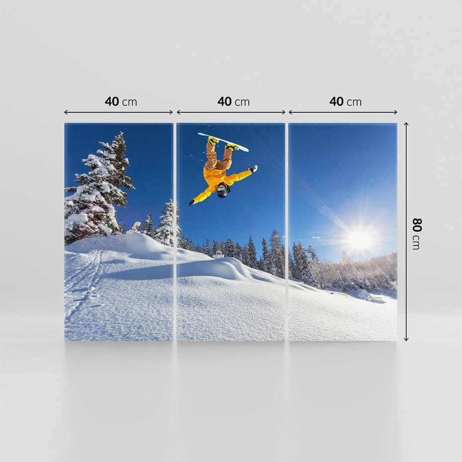 Obraz na płótnie 120x80 - Adrenalina na śniegu - snowboard - snowboard, sport