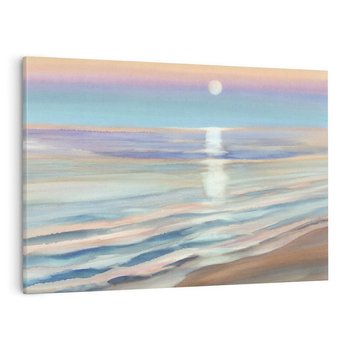 Obraz na płótnie 100x70 - Witraże roziskrzonych myśli - akwarela, zamglony wschód słońca