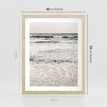 Plakat w ramie 40x50 - Szarość Morza - morze, fale - rama drewno