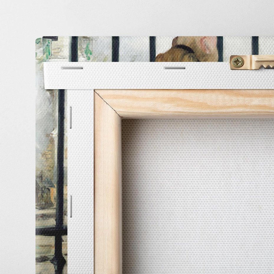 Obraz na płótnie 70x70 - "Kolej" (1873) Edouard Manet - Reprodukcja - reprodukcja, obraz na płótnie